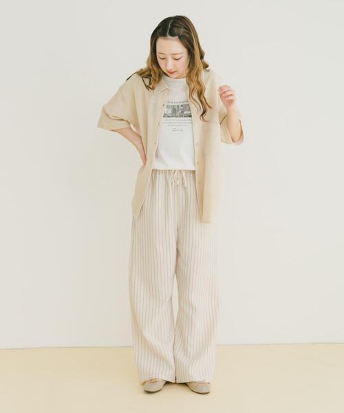 ITEMS URBANRESEARCH(アイテムズ アーバンリサーチ)の「メッシュルーズシャツ(シャツ/ブラウス・レディース・カーキ/ベージュ・FREE)」の5枚目の写真