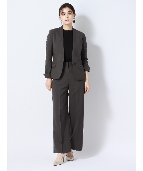 SUIT SQUARE(スーツスクエア)の「クルーネックプルオーバー ノースリーブ ウォッシャブル 接触冷感 レーヨンポンチ(Tシャツ/カットソー・レディース・ホワイト系/ブラック系・38(9号))」の17枚目の写真