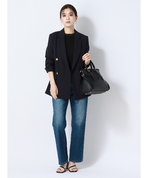 SUIT SQUARE(スーツスクエア)の「クルーネックプルオーバー ノースリーブ ウォッシャブル 接触冷感 レーヨンポンチ(Tシャツ/カットソー・レディース・ホワイト系/ブラック系・38(9号))」の16枚目の写真