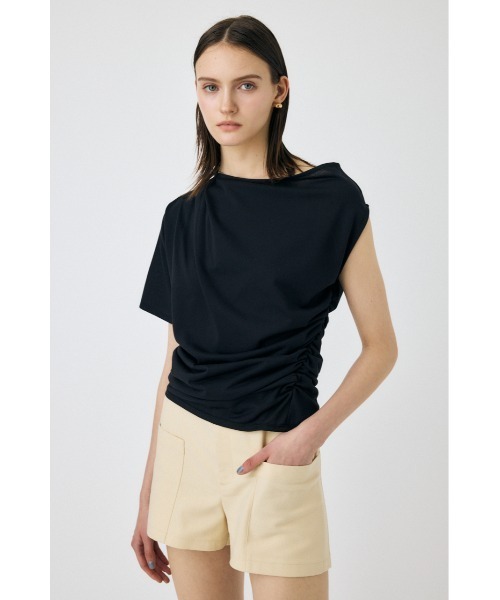 MOUSSY(マウジー)の「ONE SHOULDER SHEER Tシャツ(Tシャツ/カットソー・レディース・アイボリー/ブラック/レッド・FREE)」の19枚目の写真