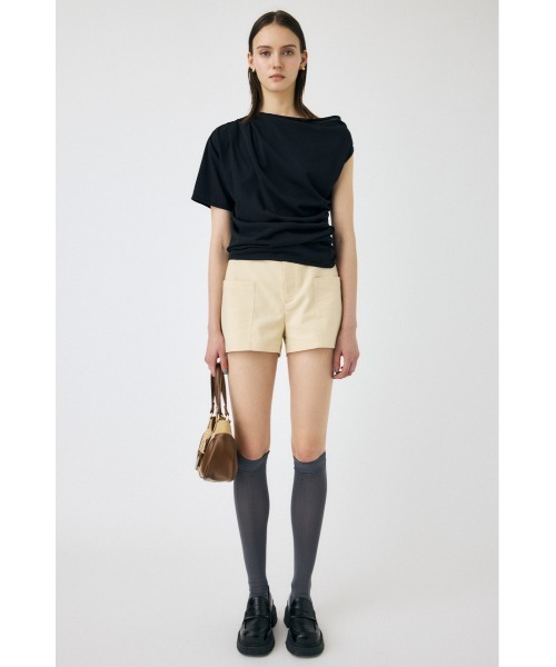 MOUSSY(マウジー)の「ONE SHOULDER SHEER Tシャツ(Tシャツ/カットソー・レディース・アイボリー/ブラック/レッド・FREE)」の16枚目の写真