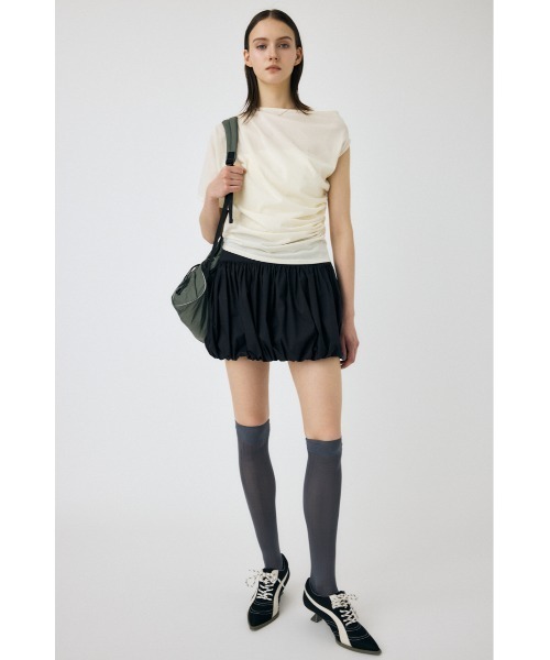 MOUSSY(マウジー)の「ONE SHOULDER SHEER Tシャツ(Tシャツ/カットソー・レディース・アイボリー/ブラック/レッド・FREE)」の8枚目の写真