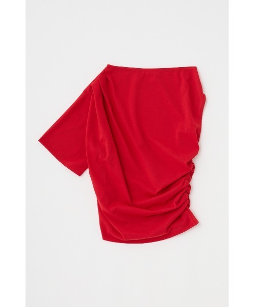 MOUSSY(マウジー)の「ONE SHOULDER SHEER Tシャツ(Tシャツ/カットソー・レディース・アイボリー/ブラック/レッド・FREE)」の21枚目の写真