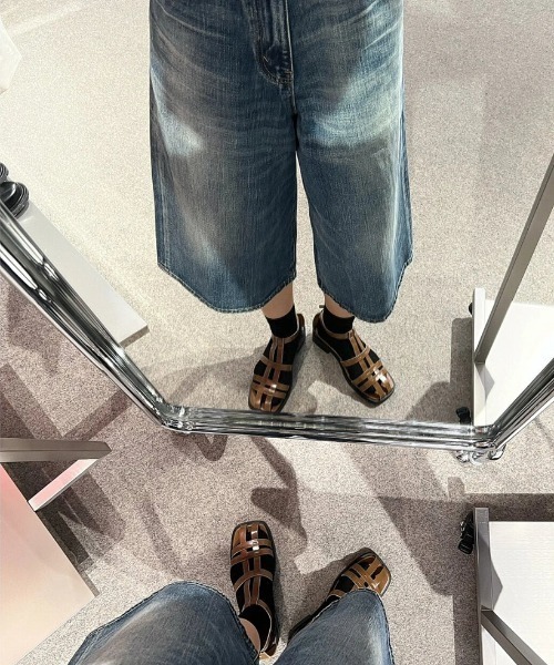 B'day（ビーデイ）の「【 B'day / ビーデー 】ビッグサイズデニムハーフワイドパンツ（デニムパンツ・メンズ・ブラック/ブルー・SMALL/MEDIUM/LARGE/X-LARGE）」の6枚目の写真