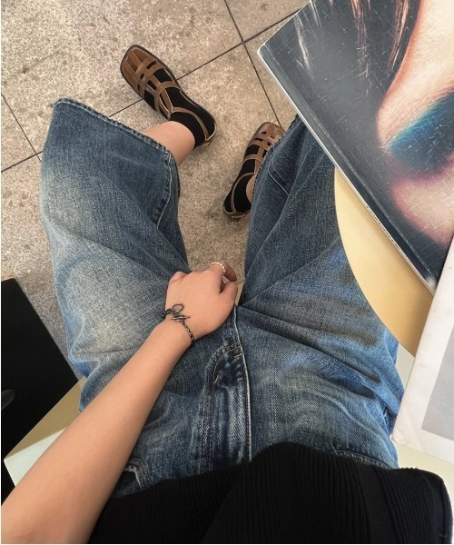 B'day（ビーデイ）の「【 B'day / ビーデー 】ビッグサイズデニムハーフワイドパンツ（デニムパンツ・メンズ・ブラック/ブルー・SMALL/MEDIUM/LARGE/X-LARGE）」の7枚目の写真