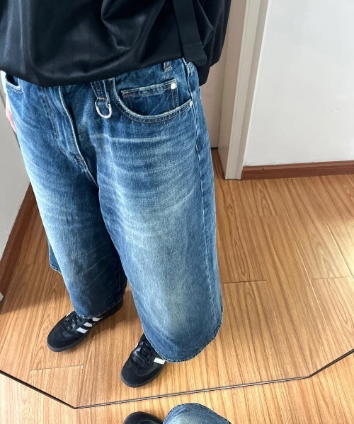 B'day（ビーデイ）の「【 B'day / ビーデー 】ビッグサイズデニムハーフワイドパンツ（デニムパンツ・メンズ・ブラック/ブルー・SMALL/MEDIUM/LARGE/X-LARGE）」の9枚目の写真