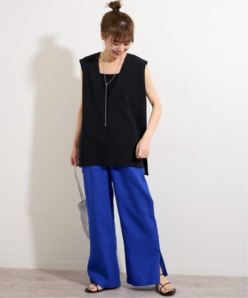 JOURNAL STANDARD relume(ジャーナルスタンダード レリューム)の「《WEB限定追加3》麻スリットイージーパンツ(その他パンツ・レディース・ブルー/ピンク・36/38)」の10枚目の写真