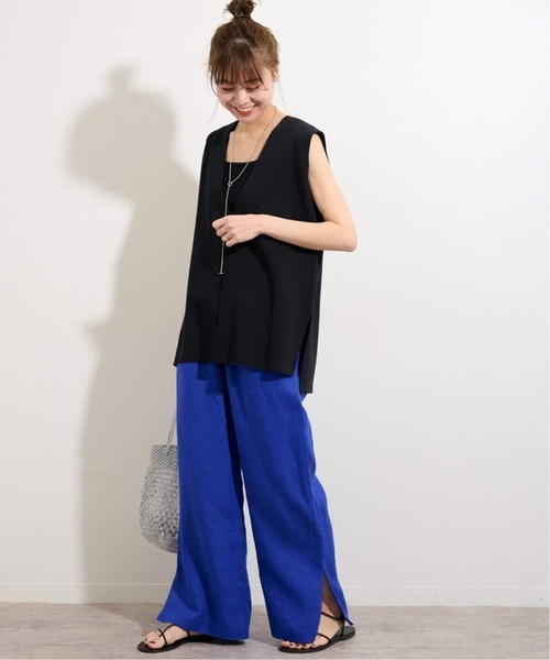 JOURNAL STANDARD relume(ジャーナルスタンダード レリューム)の「《WEB限定追加3》麻スリットイージーパンツ(その他パンツ・レディース・ブルー/ピンク・36/38)」の12枚目の写真