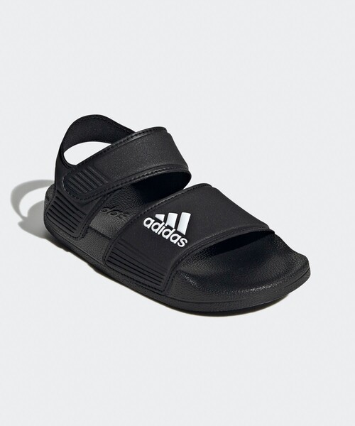 adidas（アディダス）の「【KIDS/キッズ】【adiddas/アディダス】ADILETTE SANDAL K（サンダル・キッズ・ブラック/ライトグリーン・18/21/19/20）」の3枚目の写真