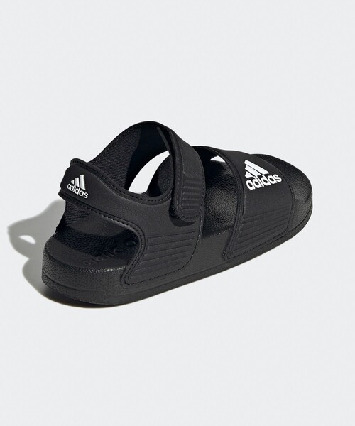adidas（アディダス）の「【KIDS/キッズ】【adiddas/アディダス】ADILETTE SANDAL K（サンダル・キッズ・ブラック/ライトグリーン・18/21/19/20）」の4枚目の写真