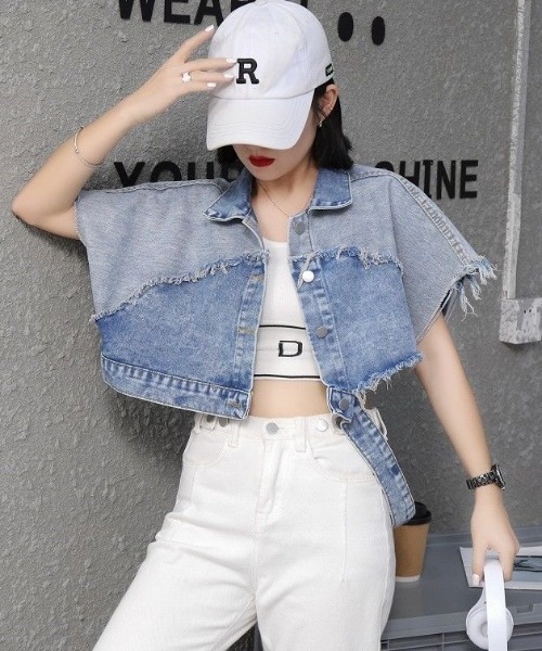 【2023モデル♡】Her lip to クロップドデニムジャケット Мサイズ 1_f8270cf6-e416-4800-ba16-