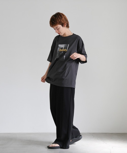 T/T様 オーダー用ページ T-ADJUST-SLITS-R17 T-shirt with tonal logo embroidery