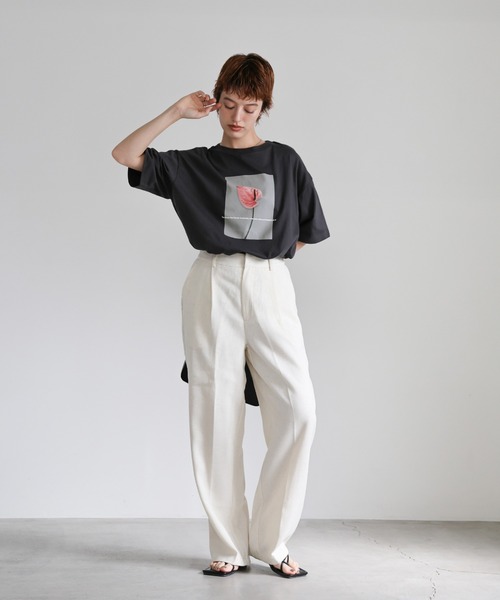 select MOCA（セレクトモカ）の「オーバーサイズオリジナルプリントTシャツ（Tシャツ/カットソー・レディース・ホワイト系その他3/ホワイト系その他/グレー系その他3/グレー系その他2/ブラック系その他3/ホワイト系その他2/ブラック系その他/ブラック系その他2/グレー系その他・FREE）」の13枚目の写真