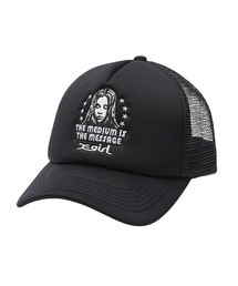 X-girl(GbNXK[)STAR AND FACE TRUCKER CAP(Lbv)