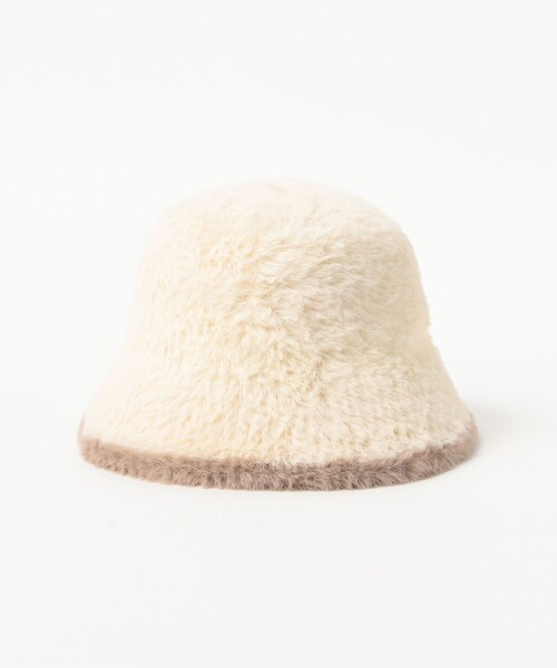 Ray BEAMS（レイビームス）の「2トーン シャギー ハット（ハット・レディース・オフホワイト/ブラック・ONE SIZE）」の6枚目の写真