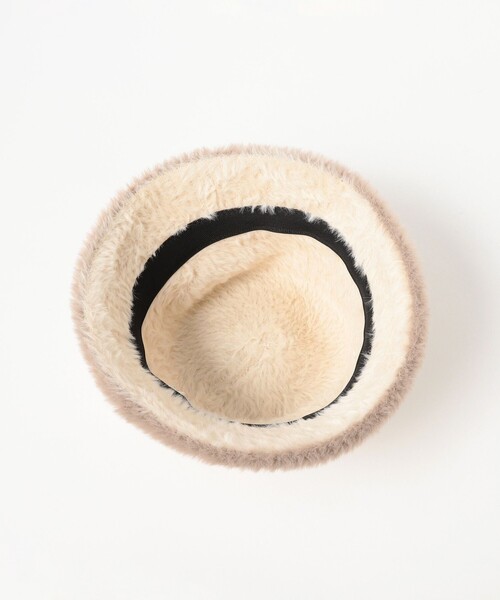 Ray BEAMS（レイビームス）の「2トーン シャギー ハット（ハット・レディース・オフホワイト/ブラック・ONE SIZE）」の8枚目の写真