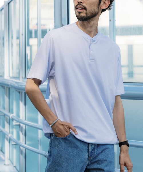 セール】SUPER ICE HENLEY NECK TEE/スーパーアイス ヘンリーネックT