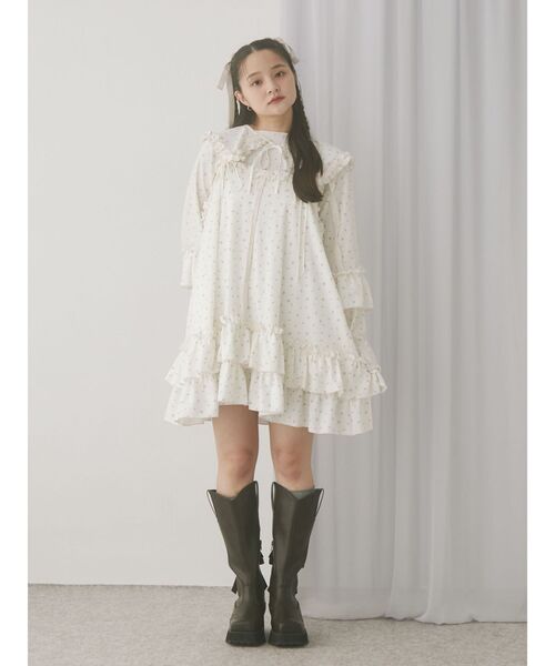 merry jenny（メリージェニー）の「flower waffleつけ襟（付け襟・レディース・ピンク/ブルー・FREE）」の12枚目の写真