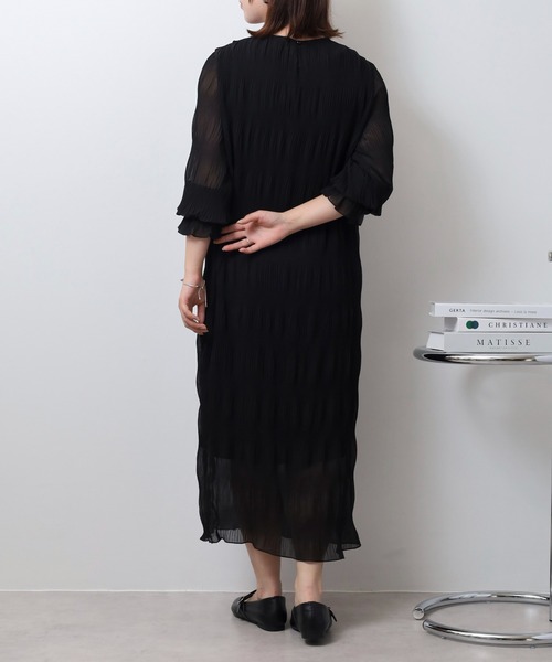 新品　プリーツ変形ワンピース　F 新品 プリーツ変形ワンピース F レディース