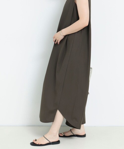 MICO COULIER（ミコクリエ）の「《UVカット》キャラメルピケ多切替ワンピース（ワンピース・レディース・オリーブ/チャコールグレー・38）」の9枚目の写真