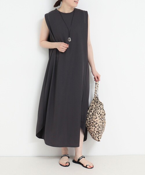 MICO COULIER（ミコクリエ）の「《UVカット》キャラメルピケ多切替ワンピース（ワンピース・レディース・オリーブ/チャコールグレー・38）」の16枚目の写真