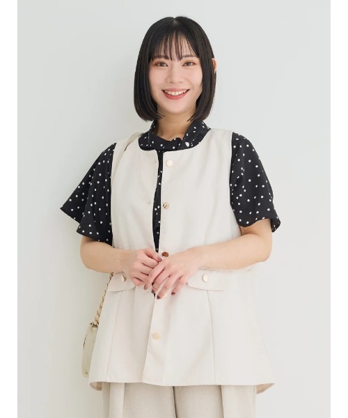 大きいサイズ】ペプラムベスト（ベスト）｜Re-J&SUPURE（リ