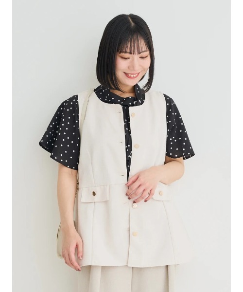 大きいサイズ】ペプラムベスト（ベスト）｜Re-J&SUPURE（リ