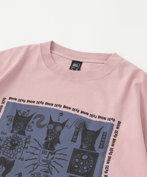 【BRAIN DEAD】ブレインデッド Mind Games Tee Brain Dead: Men's Mind Games T-Shirt (Mauve) | DSMNY E-SHOP