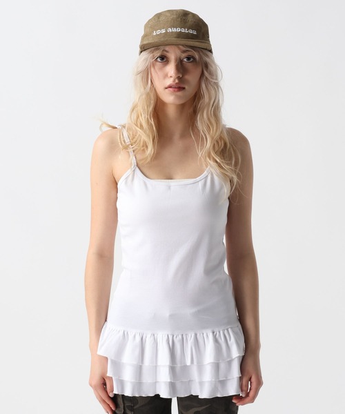 FOREVER 21（フォーエバー トゥエンティーワン）の「【2025SS】フリルヘムキャミソール（キャミソール・レディース・ブラック/オフホワイト/グレー・FREE）」の17枚目の写真