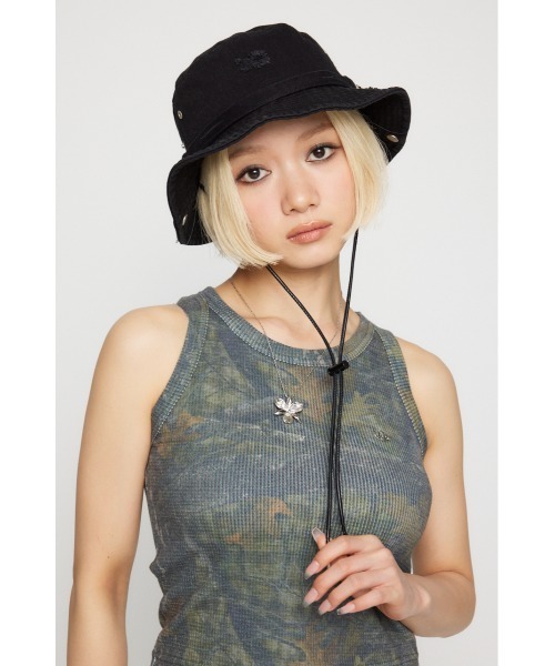 LAGUA GEM（ラグアジェム）の「WASH VINTAGE SAFARI ハット（ハット・レディース・ブラウン/ブラック/カーキ・FREE）」の10枚目の写真