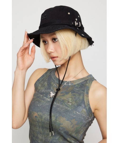 LAGUA GEM（ラグアジェム）の「WASH VINTAGE SAFARI ハット（ハット・レディース・ブラウン/ブラック/カーキ・FREE）」の11枚目の写真