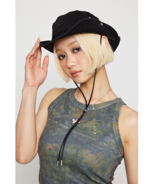 LAGUA GEM（ラグアジェム）の「WASH VINTAGE SAFARI ハット（ハット・レディース・ブラウン/ブラック/カーキ・FREE）」の12枚目の写真