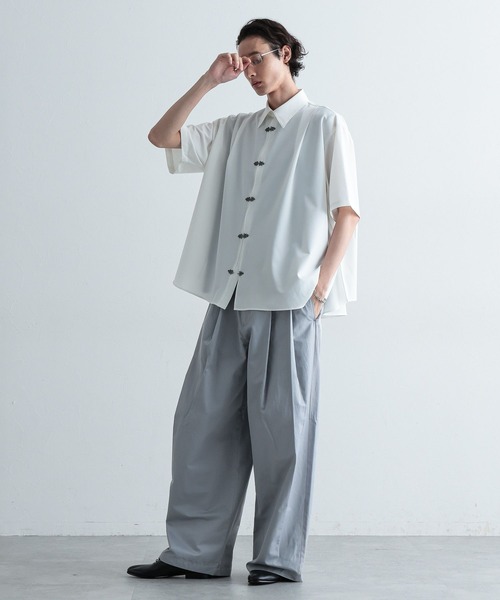 HARE（ハレ）の「メタルボタンタックオーバーシャツ(HARE)（シャツ/ブラウス・メンズ・ブラック/ホワイト/パープル・FREE）」の8枚目の写真