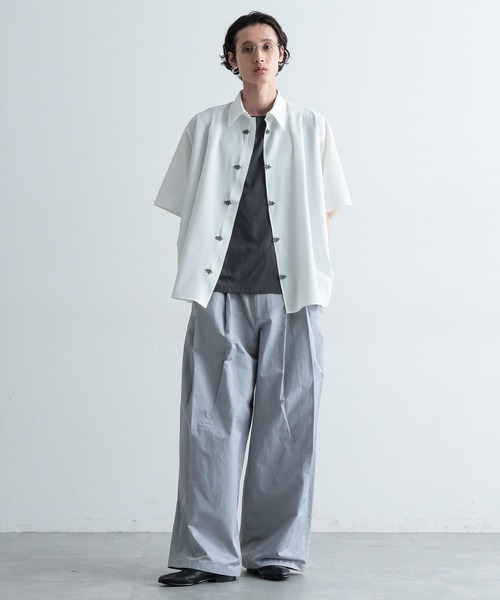 HARE（ハレ）の「メタルボタンタックオーバーシャツ(HARE)（シャツ/ブラウス・メンズ・ブラック/ホワイト/パープル・FREE）」の9枚目の写真