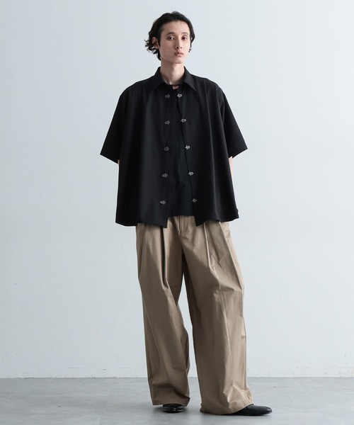 HARE（ハレ）の「メタルボタンタックオーバーシャツ(HARE)（シャツ/ブラウス・メンズ・ブラック/ホワイト/パープル・FREE）」の11枚目の写真