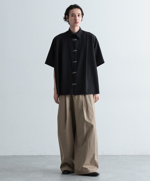 HARE（ハレ）の「メタルボタンタックオーバーシャツ(HARE)（シャツ/ブラウス・メンズ・ブラック/ホワイト/パープル・FREE）」の12枚目の写真