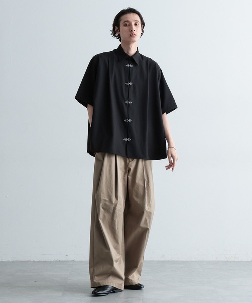 HARE（ハレ）の「メタルボタンタックオーバーシャツ(HARE)（シャツ/ブラウス・メンズ・ブラック/ホワイト/パープル・FREE）」の13枚目の写真