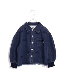 MAKE YOUR DAY（メイクユアデイ）の「セットアップできるリボンデニムブルゾン■80～140cm（デニムジャケット）」