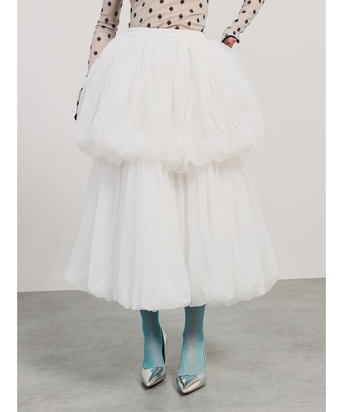 SORIN（ソリン　）の「Jellyfish Tulle skirt/ジェリーフィッシュチュールスカート（スカート・レディース・ホワイト/ブラック/ライトブラウン・38）」の22枚目の写真