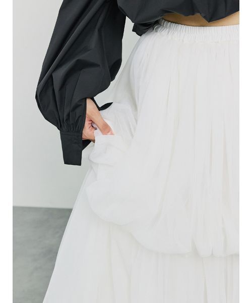 SORIN（ソリン　）の「Jellyfish Tulle skirt/ジェリーフィッシュチュールスカート（スカート・レディース・ホワイト/ブラック/ライトブラウン・38）」の5枚目の写真