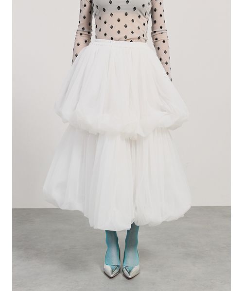 SORIN（ソリン　）の「Jellyfish Tulle skirt/ジェリーフィッシュチュールスカート（スカート・レディース・ホワイト/ブラック/ライトブラウン・38）」の4枚目の写真