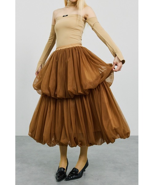 SORIN（ソリン　）の「Jellyfish Tulle skirt/ジェリーフィッシュチュールスカート（スカート・レディース・ホワイト/ブラック/ライトブラウン・38）」の3枚目の写真