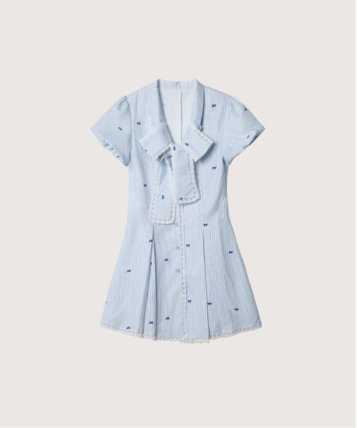 Preppy Style Stripe Tie Dress（ワンピース）｜LA POMME petit