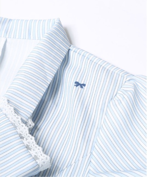 LA POMME petit(ラポミ・プチ)の「Preppy Style Stripe Tie Dress(ワンピース・レディース・ブルー・SMALL/MEDIUM/LARGE)」の4枚目の写真