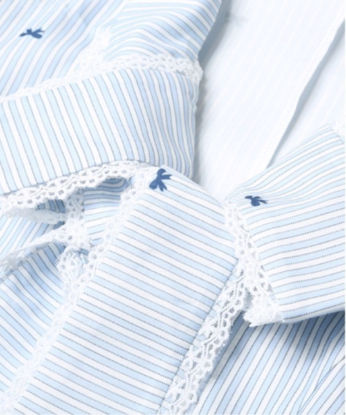 LA POMME petit(ラポミ・プチ)の「Preppy Style Stripe Tie Dress(ワンピース・レディース・ブルー・SMALL/MEDIUM/LARGE)」の5枚目の写真