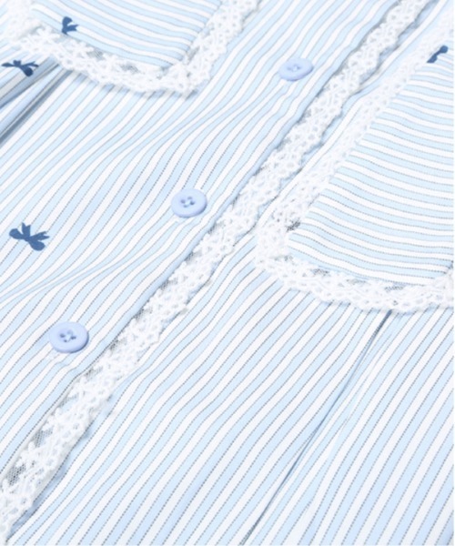 LA POMME petit(ラポミ・プチ)の「Preppy Style Stripe Tie Dress(ワンピース・レディース・ブルー・SMALL/MEDIUM/LARGE)」の7枚目の写真