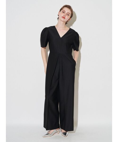 ELENDEEK(エレンディーク)の「センタータックオールインワン(つなぎ/オールインワン・レディース・ベージュ/ブラック・02/01)」の9枚目の写真