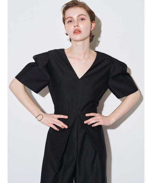 ELENDEEK(エレンディーク)の「センタータックオールインワン(つなぎ/オールインワン・レディース・ベージュ/ブラック・02/01)」の12枚目の写真