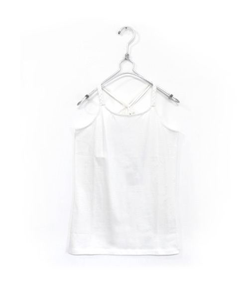 and it_(アンドイット)の「三つ編みストラップコットンキャミソール(キャミソール・レディース・オフホワイト/ネイビー/ブラック/ブルーグリーン/グレー/ピンク/ブラウン系その他・LARGE/MEDIUM/X-LARGE)」の2枚目の写真