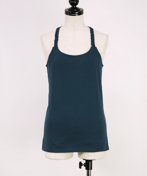 and it_(アンドイット)の「三つ編みストラップコットンキャミソール(キャミソール・レディース・オフホワイト/ネイビー/ブラック/ブルーグリーン/グレー/ピンク/ブラウン系その他・LARGE/MEDIUM/X-LARGE)」の12枚目の写真
